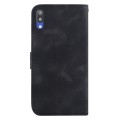 For Samsung Galaxy A10/M10 7-shaped Embossed Leather Phone Case(Black)