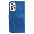 For Samsung Galaxy A52 4G/5G 7-shaped Embossed Leather Phone Case(Blue)
