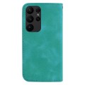 For Samsung Galaxy S23 Ultra 5G 7-shaped Embossed Leather Phone Case(Green)