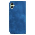 For Samsung Galaxy A05 7-shaped Embossed Leather Phone Case(Blue)