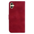 For Samsung Galaxy A05 7-shaped Embossed Leather Phone Case(Red)