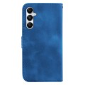 For Samsung Galaxy A05s 7-shaped Embossed Leather Phone Case(Blue)