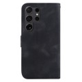 For Samsung Galaxy S24 Ultra 5G 7-shaped Embossed Leather Phone Case(Black)