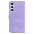 For Samsung Galaxy S24+ 5G 7-shaped Embossed Leather Phone Case(Purple)
