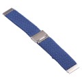For Samsung Galaxy Watch 6 / 6 Classic Nylon Braided Metal Buckle Watch Band(Deep Blue)