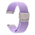 For Samsung Galaxy Watch 6 / 6 Classic Nylon Braided Metal Buckle Watch Band(Light Purple)