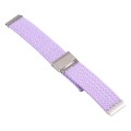 For Samsung Galaxy Watch 6 / 6 Classic Nylon Braided Metal Buckle Watch Band(Light Purple)