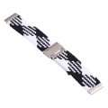 For Samsung Galaxy Watch 6 / 6 Classic Nylon Braided Metal Buckle Watch Band(Z Black White)