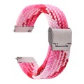 For Samsung Galaxy Watch 6 / 6 Classic Nylon Braided Metal Buckle Watch Band(Z Red Pink)
