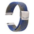 For Samsung Galaxy Watch 6 / 6 Classic Nylon Braided Metal Buckle Watch Band(Z Blue Green)