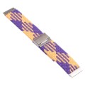 For Samsung Galaxy Watch 6 / 6 Classic Nylon Braided Metal Buckle Watch Band(Z Purple Orange)