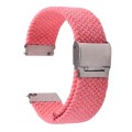 For Samsung Galaxy Watch 6 / 6 Classic Nylon Braided Metal Buckle Watch Band(Pink)