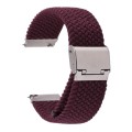 For Samsung Galaxy Watch 6 / 6 Classic Nylon Braided Metal Buckle Watch Band(Dark Purple)