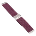 For Samsung Galaxy Watch 6 / 6 Classic Nylon Braided Metal Buckle Watch Band(Dark Purple)