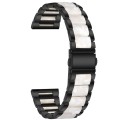For Samsung Galaxy Watch 6 / 6 Classic Three Bead Resin Metal Watch Band(Black White)