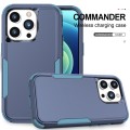 For iPhone 15 Pro Max Commuter Shockproof TPU + PC Phone Case(Royal Blue+Grey Green)