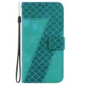 For OPPO F25 Pro 5G Global 7-shaped Embossed Leather Phone Case(Green)