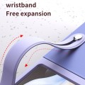 For Samsung Galaxy Z Flip5 Skin Contrast Wristband Folding Phone Case(Ice Blue + Dark Blue)