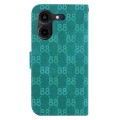 For Tecno Pova 5 Pro Double 8-shaped Embossed Leather Phone Case(Green)