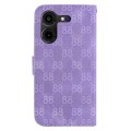 For Tecno Pova 5 Pro Double 8-shaped Embossed Leather Phone Case(Purple)