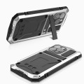 For iPhone 15 Pro R-JUST Shockproof Life Waterproof Dust-proof Metal + Silicone Phone Case with Hold
