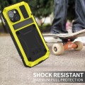 For iPhone 15 R-JUST Shockproof Life Waterproof Dust-proof Metal + Silicone Phone Case with Holder(Y