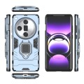 For OPPO Find X7 Ultra PC + TPU Shockproof Protective Phone Case with Magnetic Ring Holder(Navy Blue