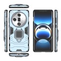 For OPPO Find X7 PC + TPU Shockproof Protective Phone Case with Magnetic Ring Holder(Navy Blue)