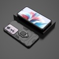 For OPPO Reno11 F 5G PC + TPU Shockproof Protective Phone Case with Magnetic Ring Holder(Black)
