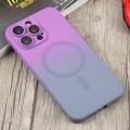 For iPhone 15 Pro Max Liquid TPU Silicone Gradient MagSafe Phone Case(Purple)