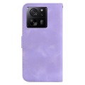 For Xiaomi 13T / 13T Pro / Redmi K60 Ultra 7-shaped Embossed Leather Phone Case(Purple)