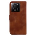 For Xiaomi 13T / 13T Pro / Redmi K60 Ultra 7-shaped Embossed Leather Phone Case(Brown)