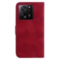 For Xiaomi 13T / 13T Pro / Redmi K60 Ultra 7-shaped Embossed Leather Phone Case(Red)