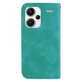 For Xiaomi Redmi Note 13 Pro+ 5G 7-shaped Embossed Leather Phone Case(Green)