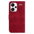 For Xiaomi Redmi Note 13 Pro+ 5G 7-shaped Embossed Leather Phone Case(Red)