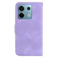 For Xiaomi Redmi Note 13 Pro 5G 7-shaped Embossed Leather Phone Case(Purple)