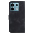 For Xiaomi Redmi Note 13 Pro 5G 7-shaped Embossed Leather Phone Case(Black)