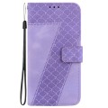 For Xiaomi Redmi Note 13 4G Global 7-shaped Embossed Leather Phone Case(Purple)