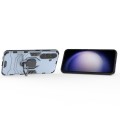 For Samsung Galaxy S24 5G PC + TPU Shockproof Protective Phone Case with Magnetic Ring Holder(Navy B