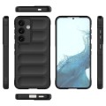 For Samsung Galaxy S24 5G Magic Shield TPU + Flannel Phone Case(Black)