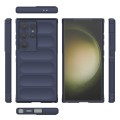 For Samsung Galaxy S24 Ultra 5G Magic Shield TPU + Flannel Phone Case(Dark Blue)