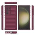 For Samsung Galaxy S24 Ultra 5G Magic Shield TPU + Flannel Phone Case(Wine Red)