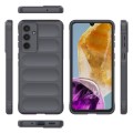 For Samsung Galaxy M55 5G Magic Shield TPU + Flannel Phone Case(Dark Grey)
