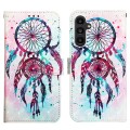 For Samsung Galaxy A15 3D Painting Horizontal Flip Leather Phone Case(Color Drop Wind Chimes)