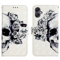 For Samsung Galaxy A05 3D Painting Horizontal Flip Leather Phone Case(Skull)