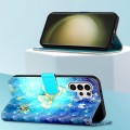 For Samsung Galaxy S24 Ultra 5G 3D Painting Horizontal Flip Leather Phone Case(Golden Butterfly)