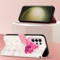 For Samsung Galaxy S24 Ultra 5G 3D Painting Horizontal Flip Leather Phone Case(Flower)