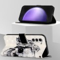 For Samsung Galaxy S24+ 5G 3D Painting Horizontal Flip Leather Phone Case(Skull)