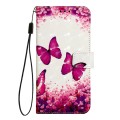 For Samsung Galaxy M15 / F15 5G Global 3D Painting Horizontal Flip Leather Phone Case(Rose Butterfly