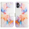 For Samsung Galaxy A05 PT003 Marble Pattern Flip Leather Phone Case(Galaxy Marble White LS004)